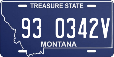 MT license plate 930342V
