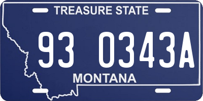 MT license plate 930343A