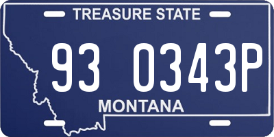 MT license plate 930343P