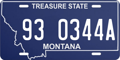 MT license plate 930344A
