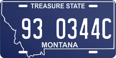 MT license plate 930344C