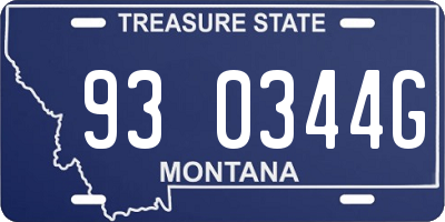 MT license plate 930344G