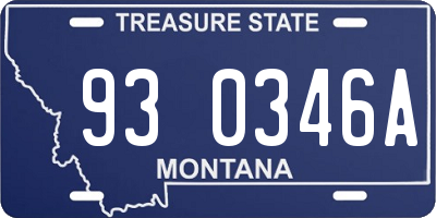 MT license plate 930346A