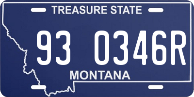 MT license plate 930346R