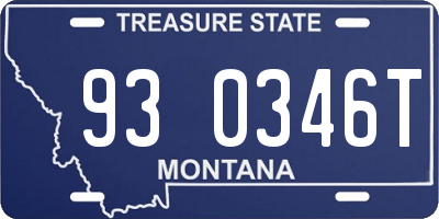 MT license plate 930346T