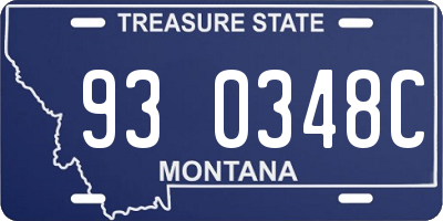MT license plate 930348C