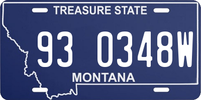 MT license plate 930348W