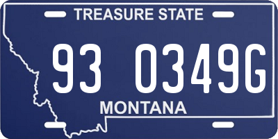 MT license plate 930349G