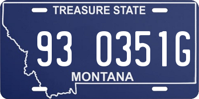 MT license plate 930351G