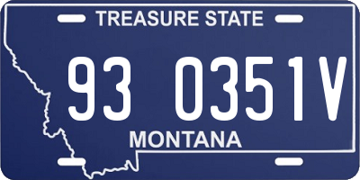 MT license plate 930351V