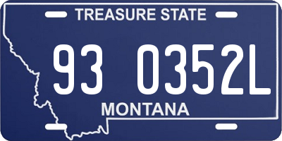 MT license plate 930352L
