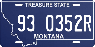 MT license plate 930352R