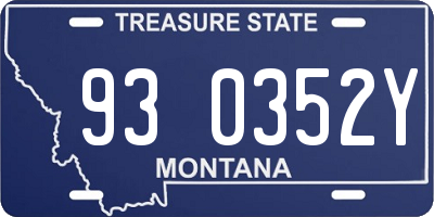 MT license plate 930352Y