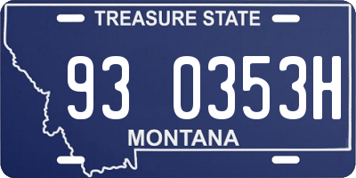 MT license plate 930353H