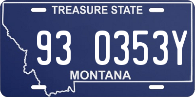 MT license plate 930353Y