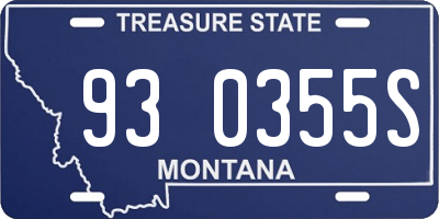 MT license plate 930355S
