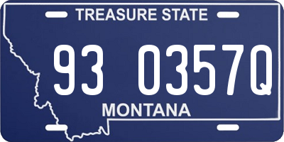 MT license plate 930357Q