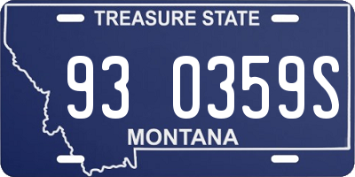 MT license plate 930359S