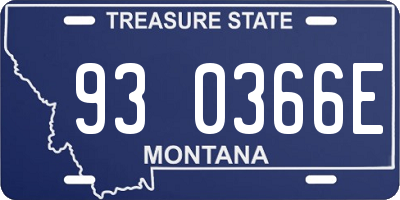 MT license plate 930366E