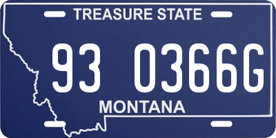 MT license plate 930366G