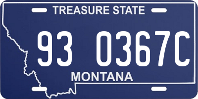 MT license plate 930367C