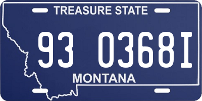 MT license plate 930368I