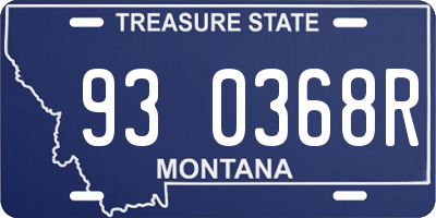 MT license plate 930368R