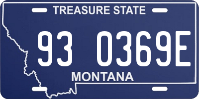 MT license plate 930369E