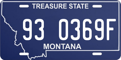 MT license plate 930369F
