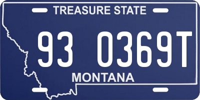 MT license plate 930369T