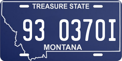 MT license plate 930370I