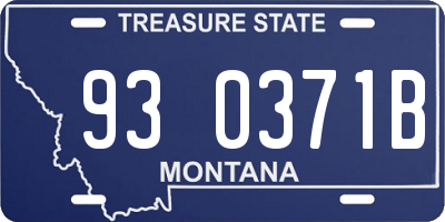 MT license plate 930371B