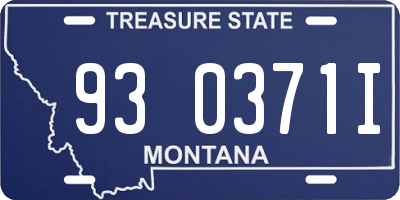 MT license plate 930371I
