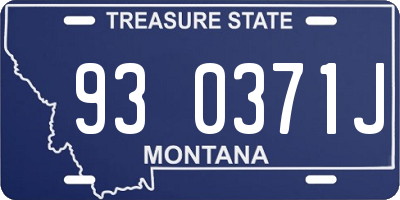 MT license plate 930371J