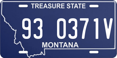 MT license plate 930371V
