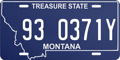 MT license plate 930371Y