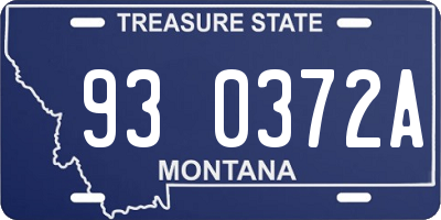 MT license plate 930372A