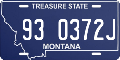 MT license plate 930372J