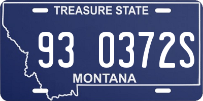 MT license plate 930372S