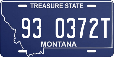 MT license plate 930372T