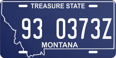 MT license plate 930373Z