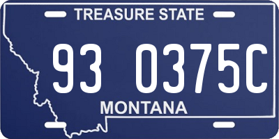 MT license plate 930375C