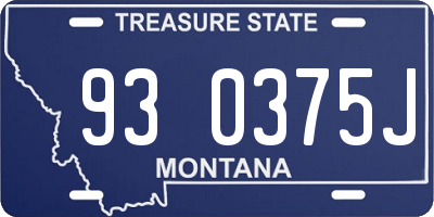 MT license plate 930375J