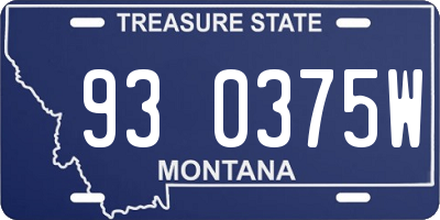 MT license plate 930375W
