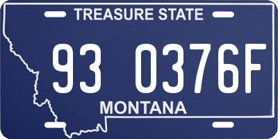 MT license plate 930376F