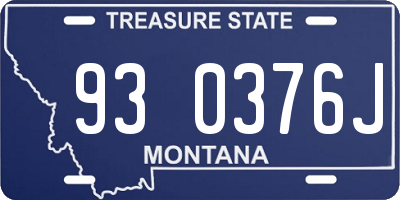 MT license plate 930376J