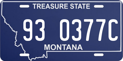 MT license plate 930377C