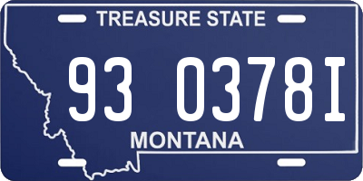 MT license plate 930378I