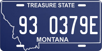 MT license plate 930379E