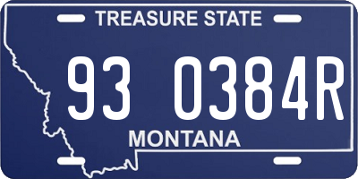 MT license plate 930384R